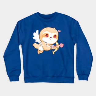 Love Cupid Kawaii Sloth Valentine Crewneck Sweatshirt